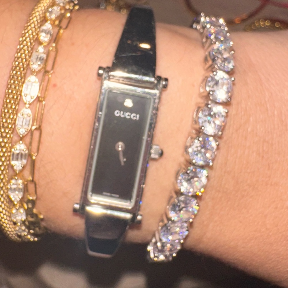 Gucci watch silver stainless steel Gucci watch black slim Gucci bracelet watch - Picture 10 of 17